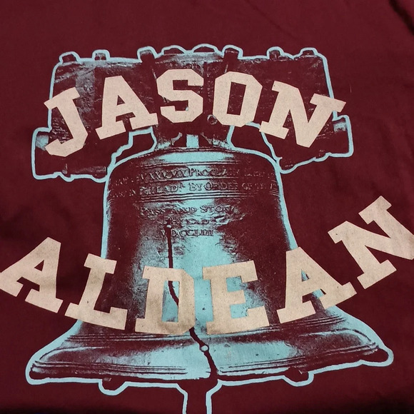 Maroon jason aldean burn it down tour extra large short sleeve shirt, - Picture 4 of 6
